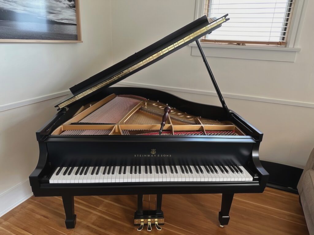 Custom piano rebuilds showcasing a restored Steinway S.